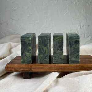 Nora Green Tea & Charcoal Swirl Artisan Soap Bar